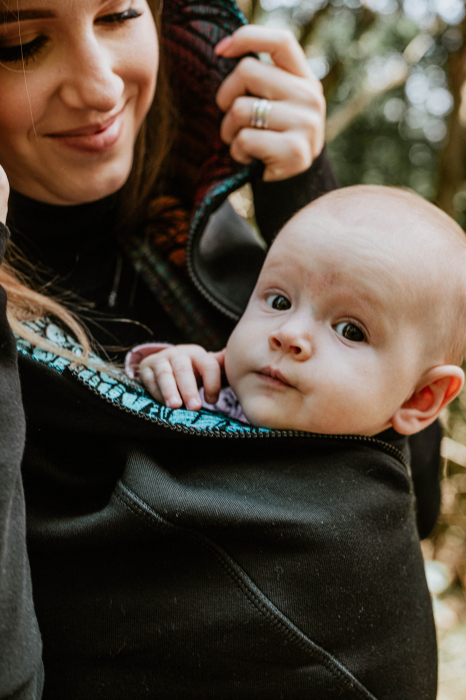 Hanorac hoodie Babywearing Black with Wild Soul Daedalus -marime XL [6]