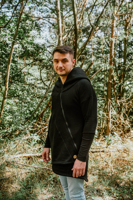 Hanorac hoodie Babywearing Black with Wild Soul Daedalus -marime L [12]