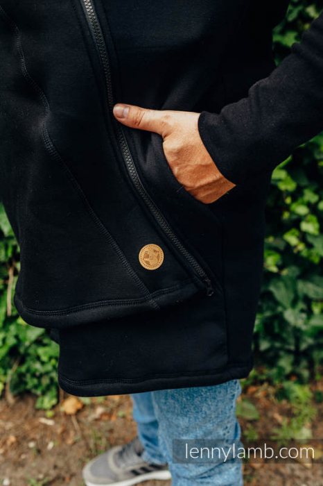 Hanorac hoodie Babywearing Black with Rainbow Lotus -marime L [13]