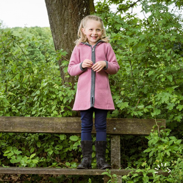 Jacheta din lana merino fiarta/tumbled wool Marlene Rose Pink [2]