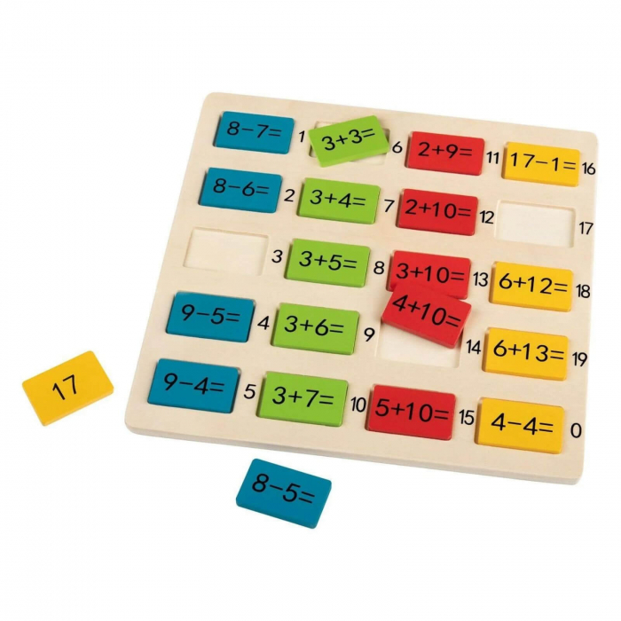 Joc Educativ Lemn cu calcule matematice cu plus - minus [2]