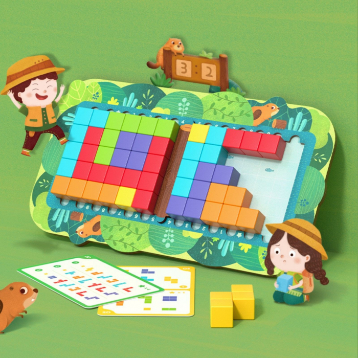 Joc Tetris original 3d din lemn [1]