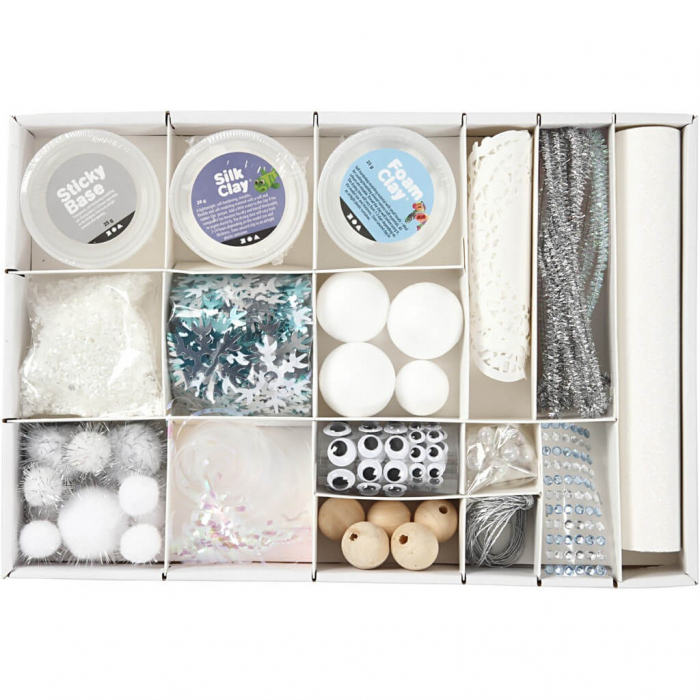 Kit creativ cu plastilina Foam Clay si Silk Clay - Iarna [2]