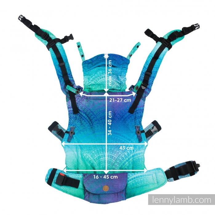 Marsupiu reglabil Lenny UpGrade Mesh LITTLE HERRINGBONE OMBRE TEAL- EDITIE DE VARA [9]