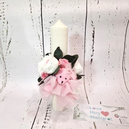 Lumanare botez - Sweet bear- ceara naturala [2]