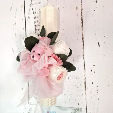 Lumanare botez - Sweet bear- ceara naturala [5]