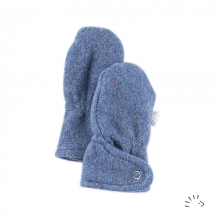 Manusi bumbac organic fleece- Blueberry Melange [2]