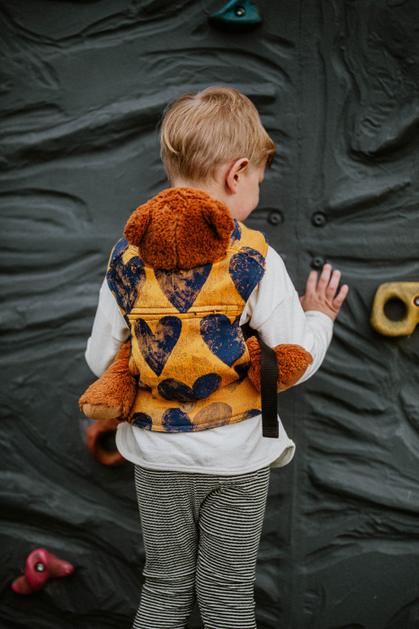 Marsupiu Jucarie LOVKA MUSTARD & NAVY BLUE [3]