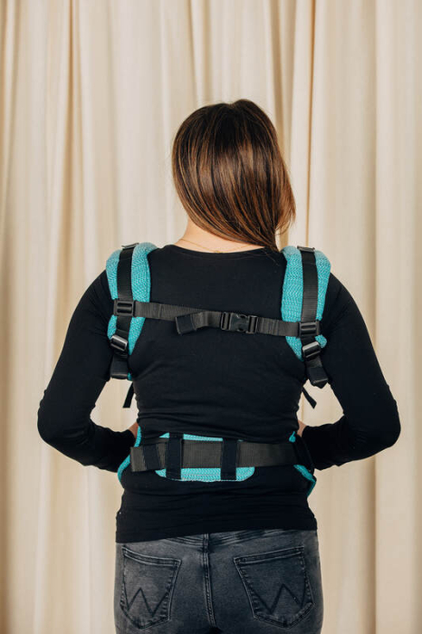 Marsupiu reglabil Lenny UpGrade Mesh LITTLE HERRINGBONE OMBRE TEAL- EDITIE DE VARA [7]