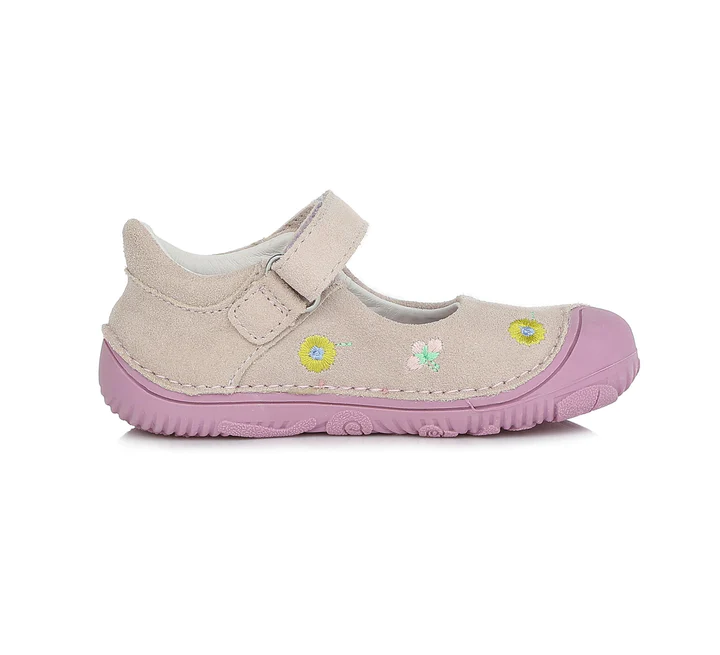 Pantofi balerini piele fete, MOV cu floricele - D.D.Step [3]