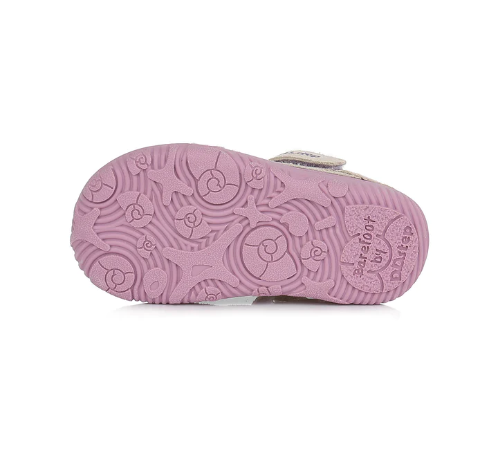 Pantofi balerini piele fete, MOV cu floricele - D.D.Step [5]