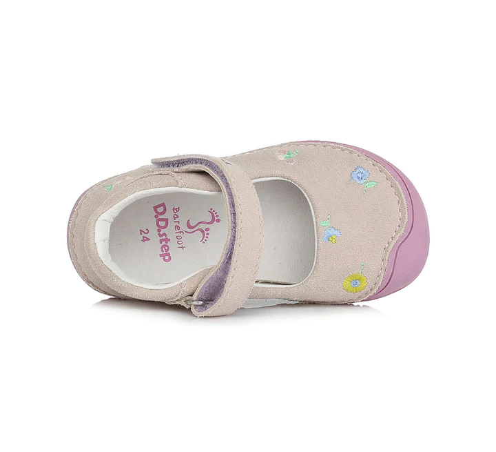 Pantofi balerini piele fete, MOV cu floricele - D.D.Step [4]