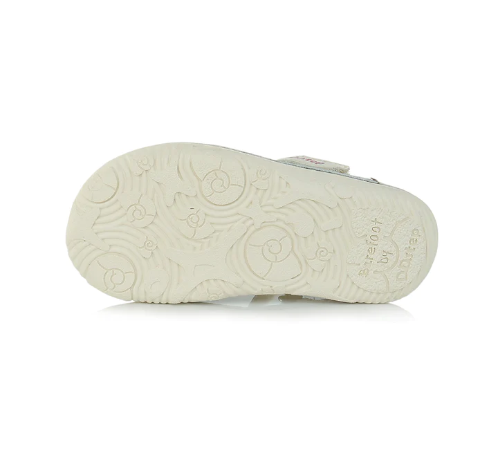 Pantofi balerini piele fete, Crem cu floricele - D.D.Step [5]