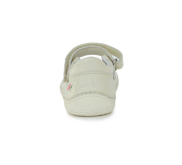Pantofi balerini piele fete, Crem cu floricele - D.D.Step [2]
