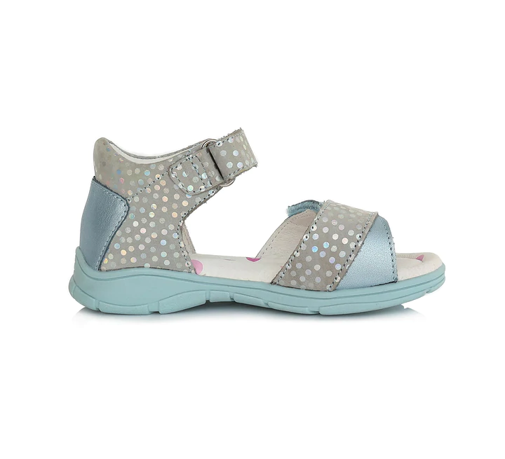 Sandale fete din piele, Ponte20, bleu- D.D.Step [3]