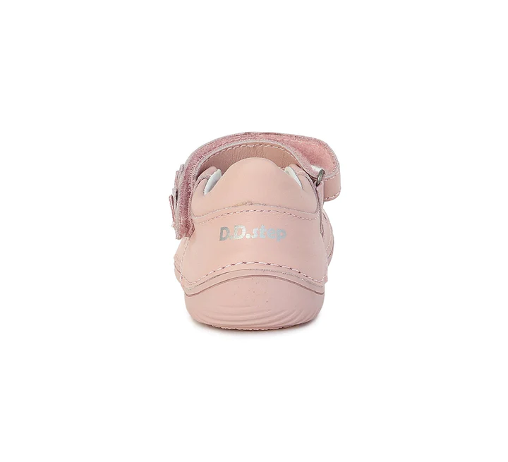 Pantofi balerini piele fete, ROZ cu inimioare- D.D.Step [2]