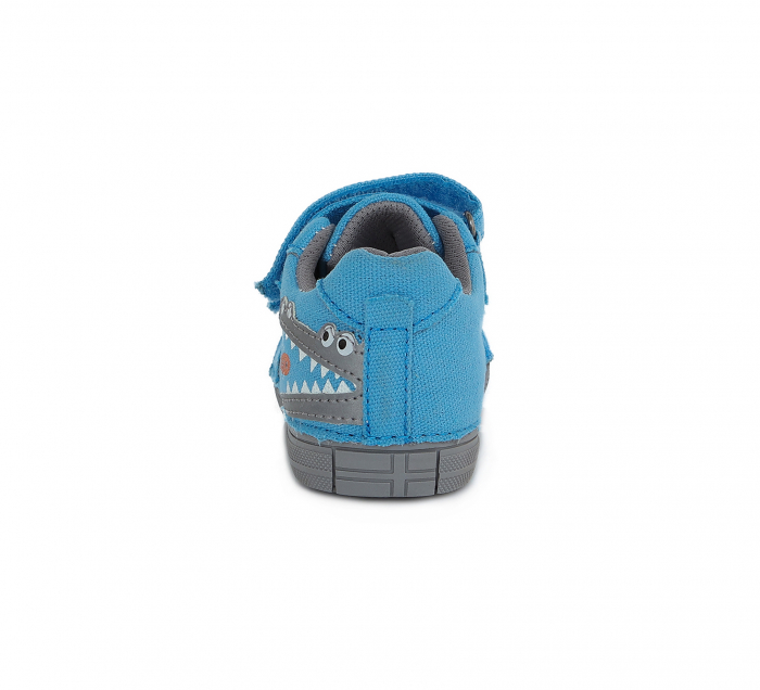 Pantofi de panza, baieti, albastru cu crocodil - D.D.Step [3]