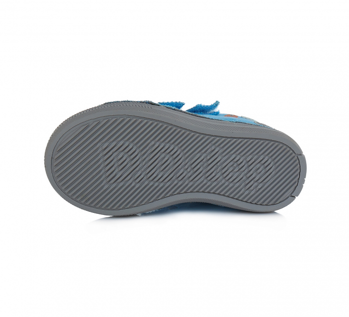 Pantofi de panza, baieti, albastru cu crocodil - D.D.Step [6]