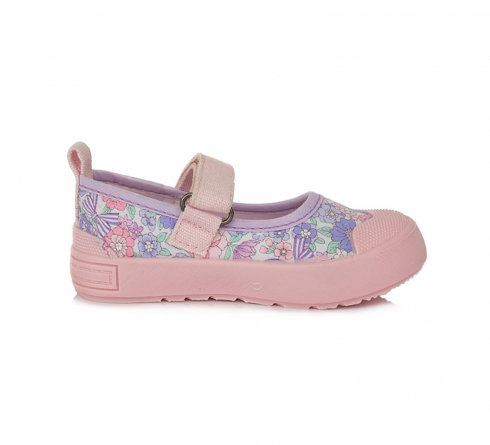Pantofi de panza fete, mov cu floricele - D.D.Step [3]