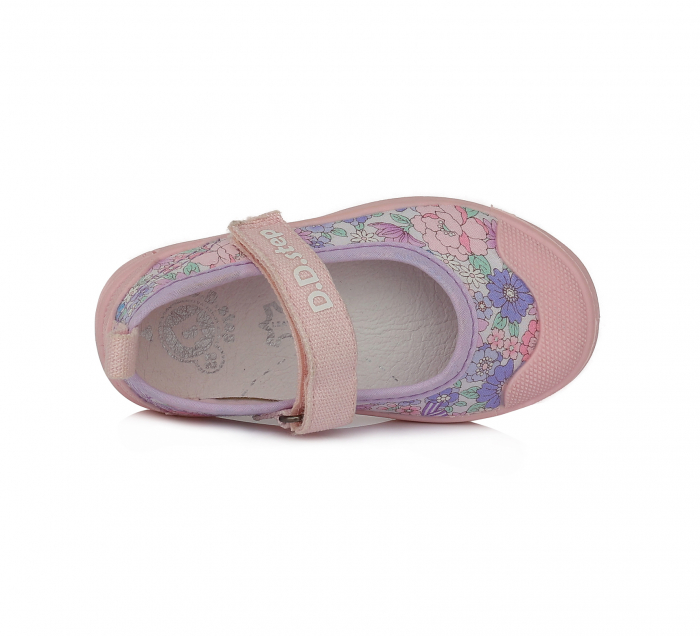 Pantofi de panza fete, mov cu floricele - D.D.Step [4]