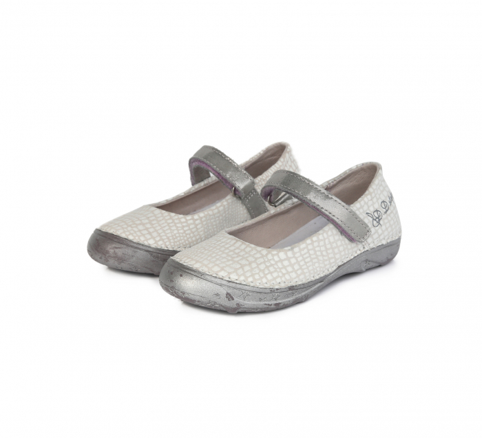 Balerini fete, piele, flexibili si usori, albi- D.D.Step [6]