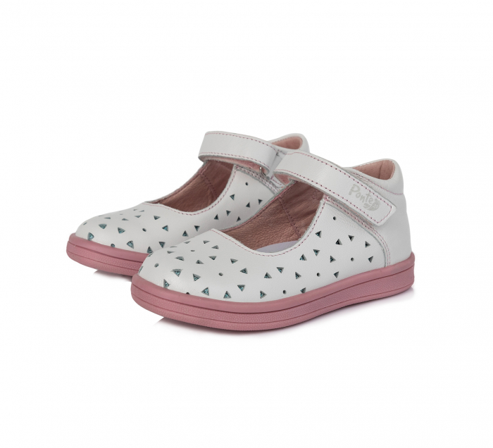 Pantofi balerini piele fete, Ponte20, alb- D.D.Step [6]