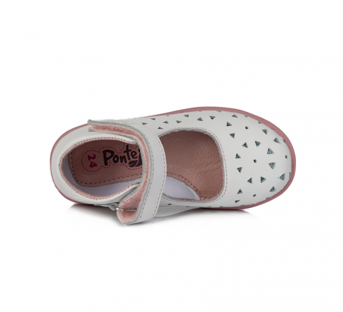Pantofi balerini piele fete, Ponte20, alb- D.D.Step [4]