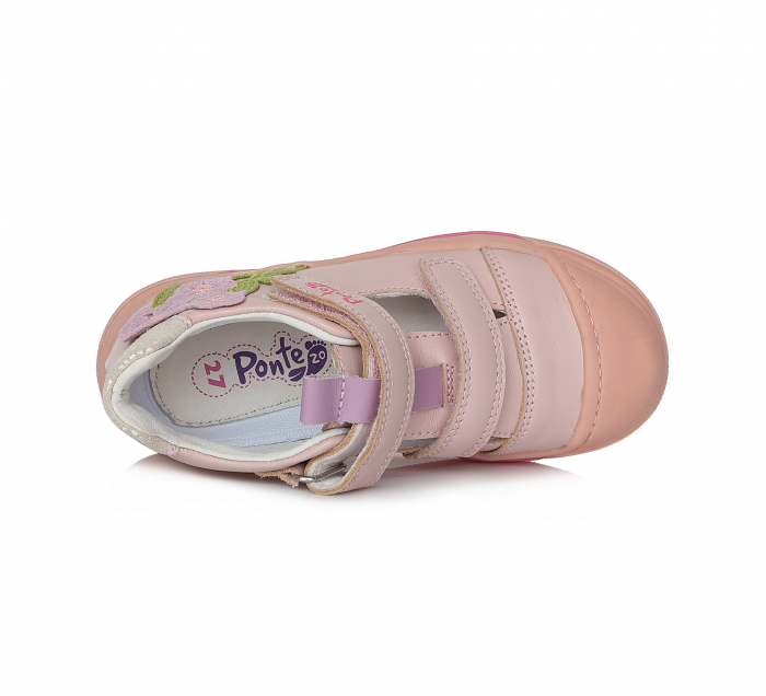 Pantofi piele fete cu velcro Ponte20, roz- D.D.Step [4]