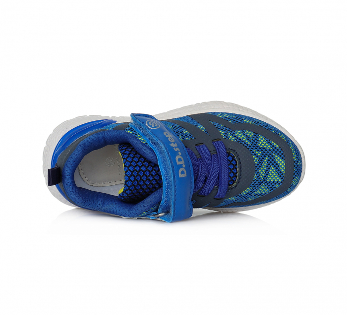 Pantofi sport din panza, baiaeti, cu LED-uri, albastru - D.D.Step [4]