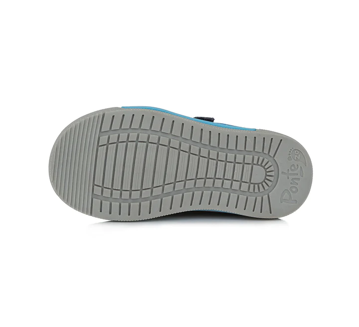 Pantofi sport din piele naturala pentru baieti, cu talpa supinata - Bleumarin Royal Blue - Ponte20 [5]