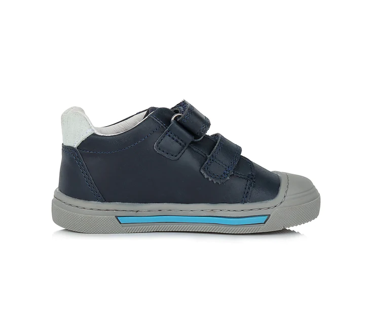 Pantofi sport din piele naturala pentru baieti, cu talpa supinata - Bleumarin Royal Blue - Ponte20 [3]
