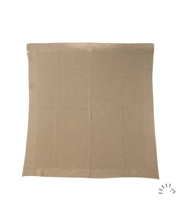 Patura tricotata din lana merino Beige [4]