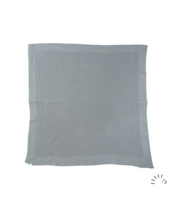 Patura tricotata din lana merino Light Grey [4]