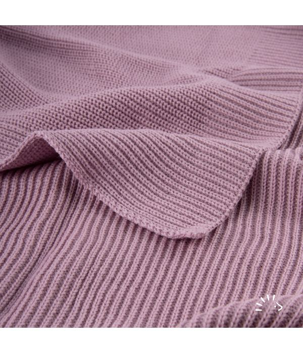 Patura tricotata din lana merino Rose [2]