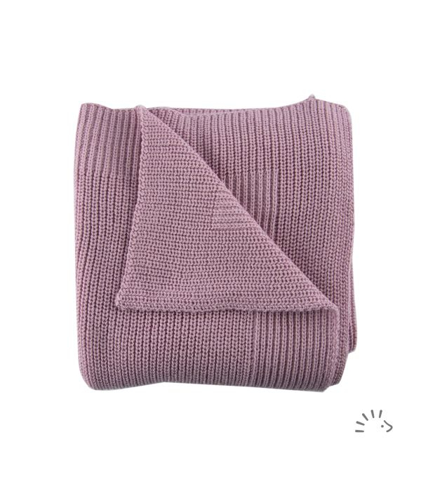 Patura tricotata din lana merino Rose [3]