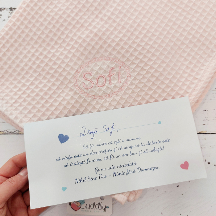 Paturica plusata mare cu fata dubla- Rose Pink [3]