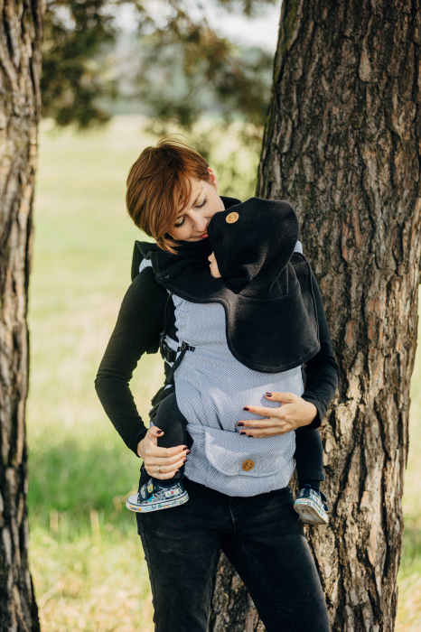 Pieptar polar fleece 2 in 1 Mami si Bebe- Turtleneck for Two Black [8]