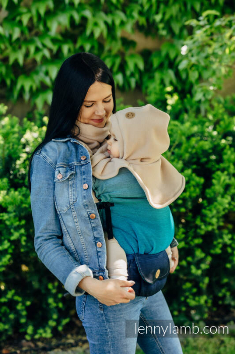 Pieptar polar fleece 2 in 1 Mami si Bebe- Turtleneck for Two Sweet Cappuccino [4]