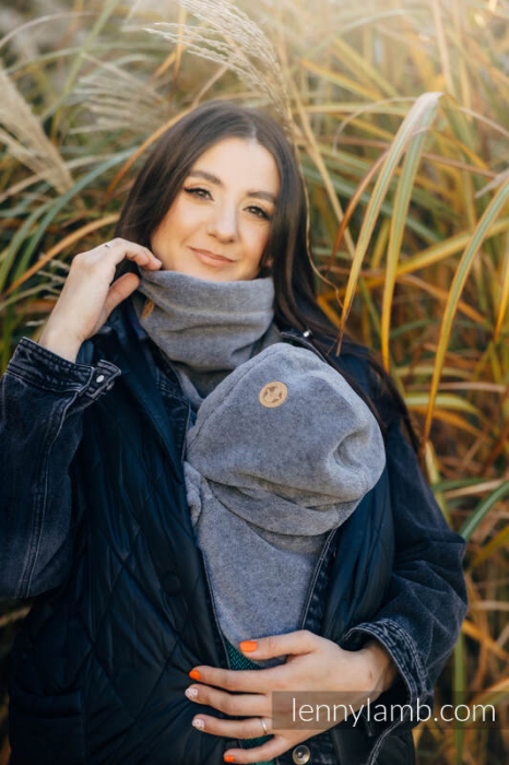 Pieptar polar fleece 2 in 1 Mami si Bebe- Turtleneck for Two - Dark Grey [10]