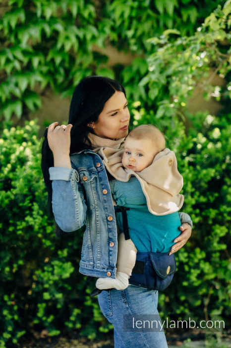 Pieptar polar fleece 2 in 1 Mami si Bebe- Turtleneck for Two Sweet Cappuccino [7]