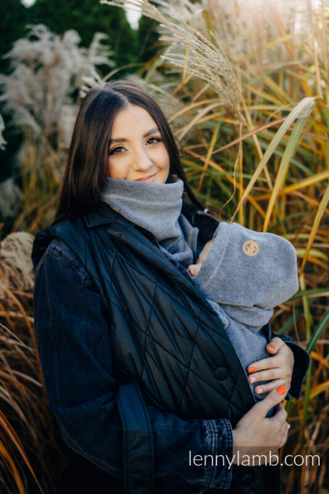 Pieptar polar fleece 2 in 1 Mami si Bebe- Turtleneck for Two - Dark Grey [5]
