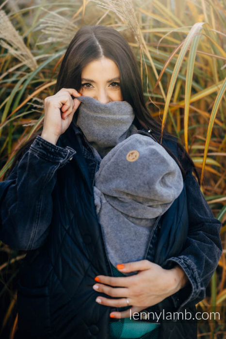Pieptar polar fleece 2 in 1 Mami si Bebe- Turtleneck for Two - Dark Grey [9]