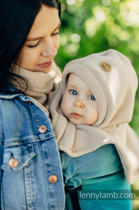 Pieptar polar fleece 2 in 1 Mami si Bebe- Turtleneck for Two Sweet Cappuccino [2]