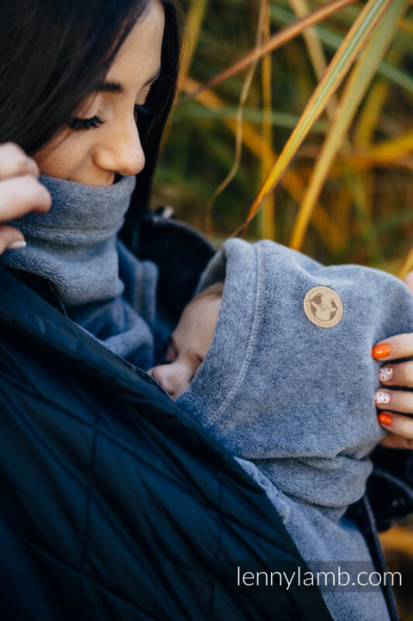 Pieptar polar fleece 2 in 1 Mami si Bebe- Turtleneck for Two - Dark Grey [6]