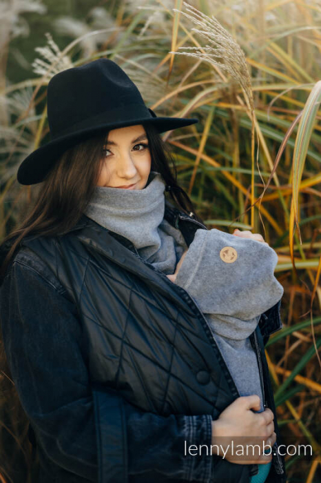 Pieptar polar fleece 2 in 1 Mami si Bebe- Turtleneck for Two - Dark Grey [3]