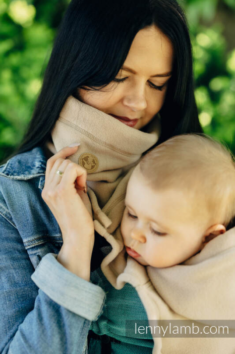 Pieptar polar fleece 2 in 1 Mami si Bebe- Turtleneck for Two Sweet Cappuccino [8]