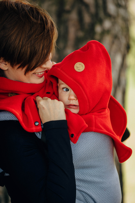 Pieptar polar fleece 2 in 1 Mami si Bebe- Turtleneck for Two Red [6]