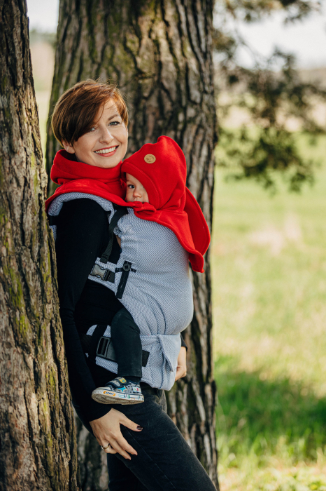 Pieptar polar fleece 2 in 1 Mami si Bebe- Turtleneck for Two Red [4]