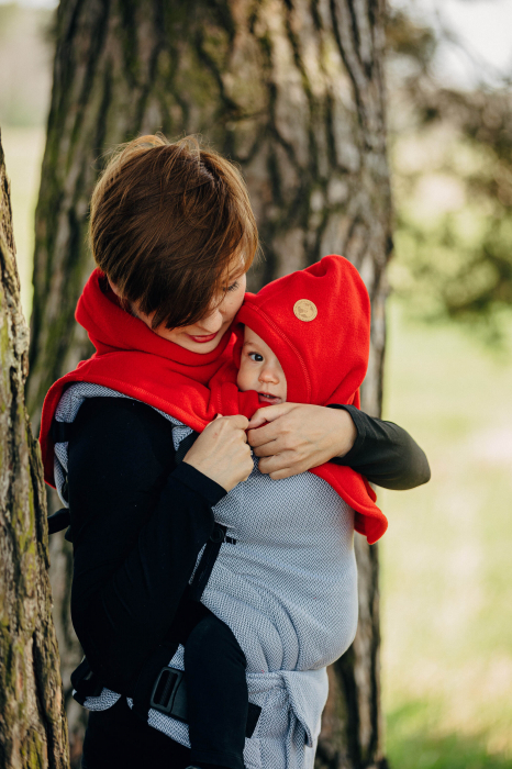 Pieptar polar fleece 2 in 1 Mami si Bebe- Turtleneck for Two Red [5]