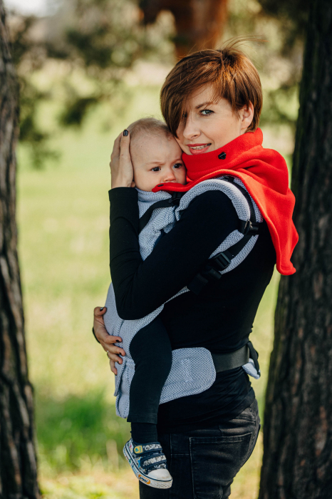 Pieptar polar fleece 2 in 1 Mami si Bebe- Turtleneck for Two Red [9]